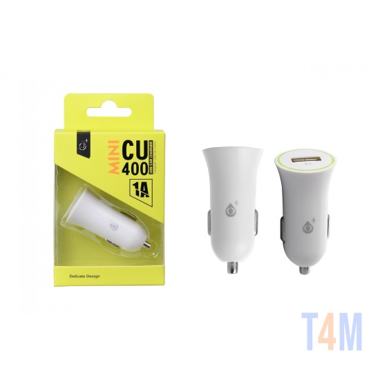 MTK CAR ADAPTADOR MINI CU400, 1AMP(21499001,2000101) BRANCO